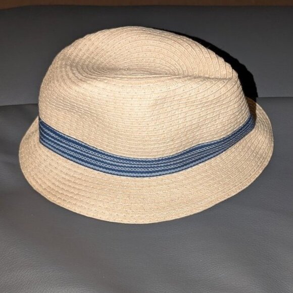 🐲3 FOR $9🦄 Carter's Paper Woven Fedora Ribbon Straw Design Brim Rimmed Hat 0-9 - Picture 1 of 2